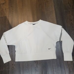 Nike White Crew Neck Sweater